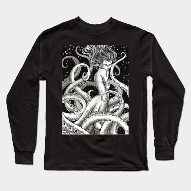 Sea Witch Long Sleeve T-Shirt by mialaia